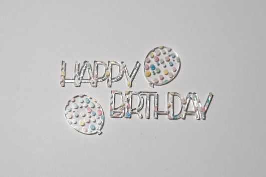 Happy Birthday plus balloons bundle - (confetti print) - Creative Designs By Kari