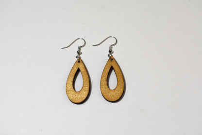 Mustard yellow teardrop earrings - Creative Designs By Kari