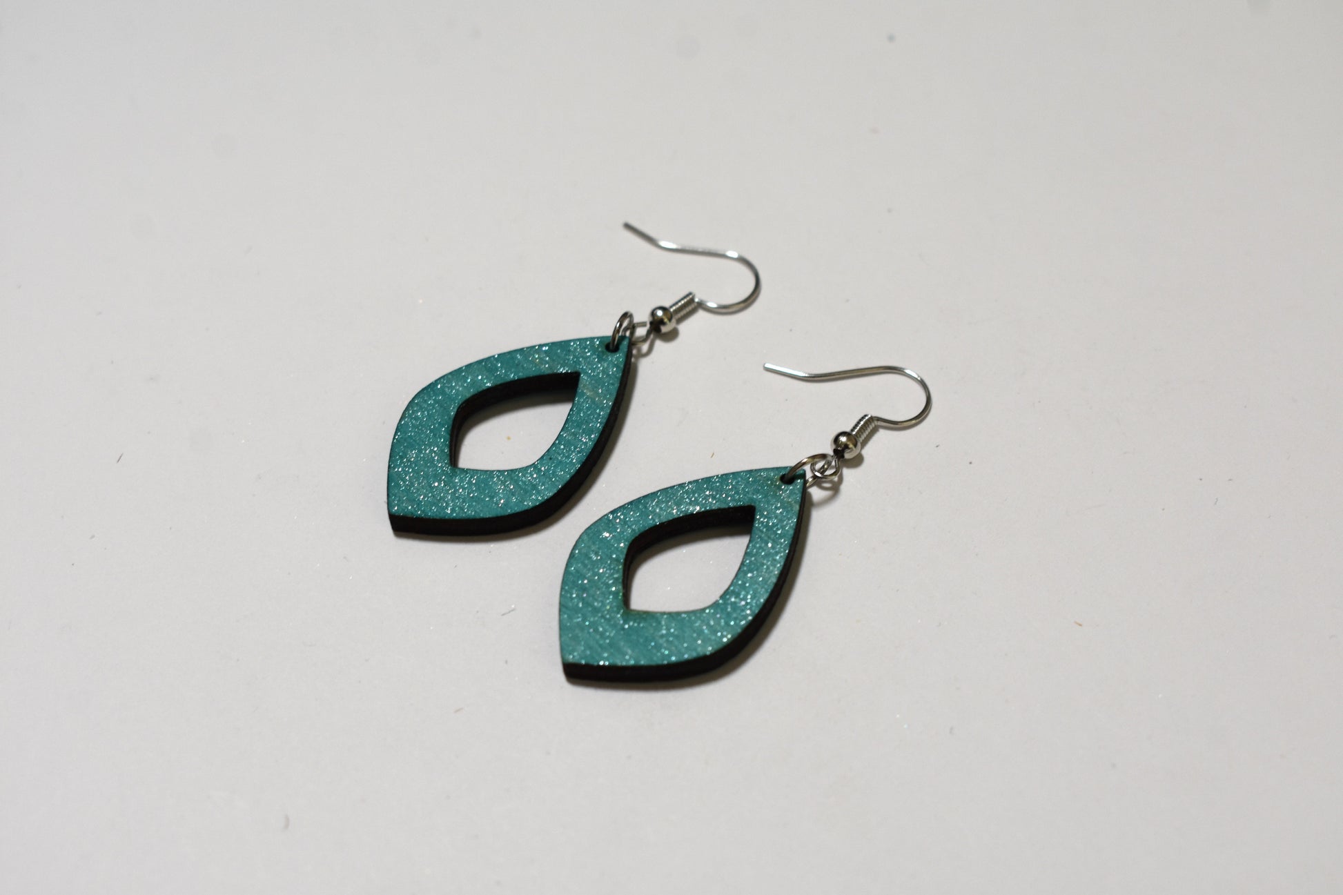 Teal teardrop earrings - Creative Designs By Kari