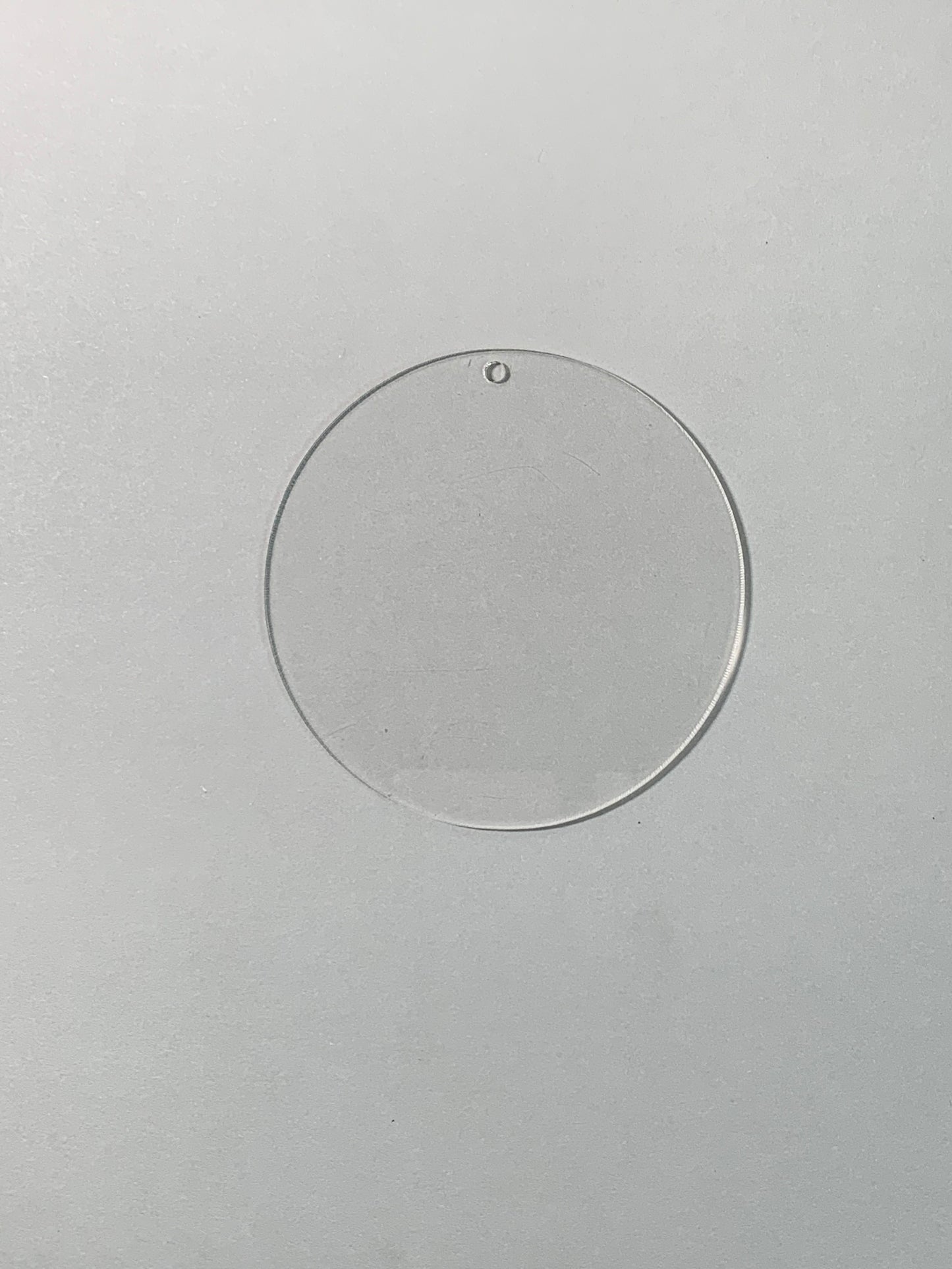 Ornament clear circle blank - 3" diameter