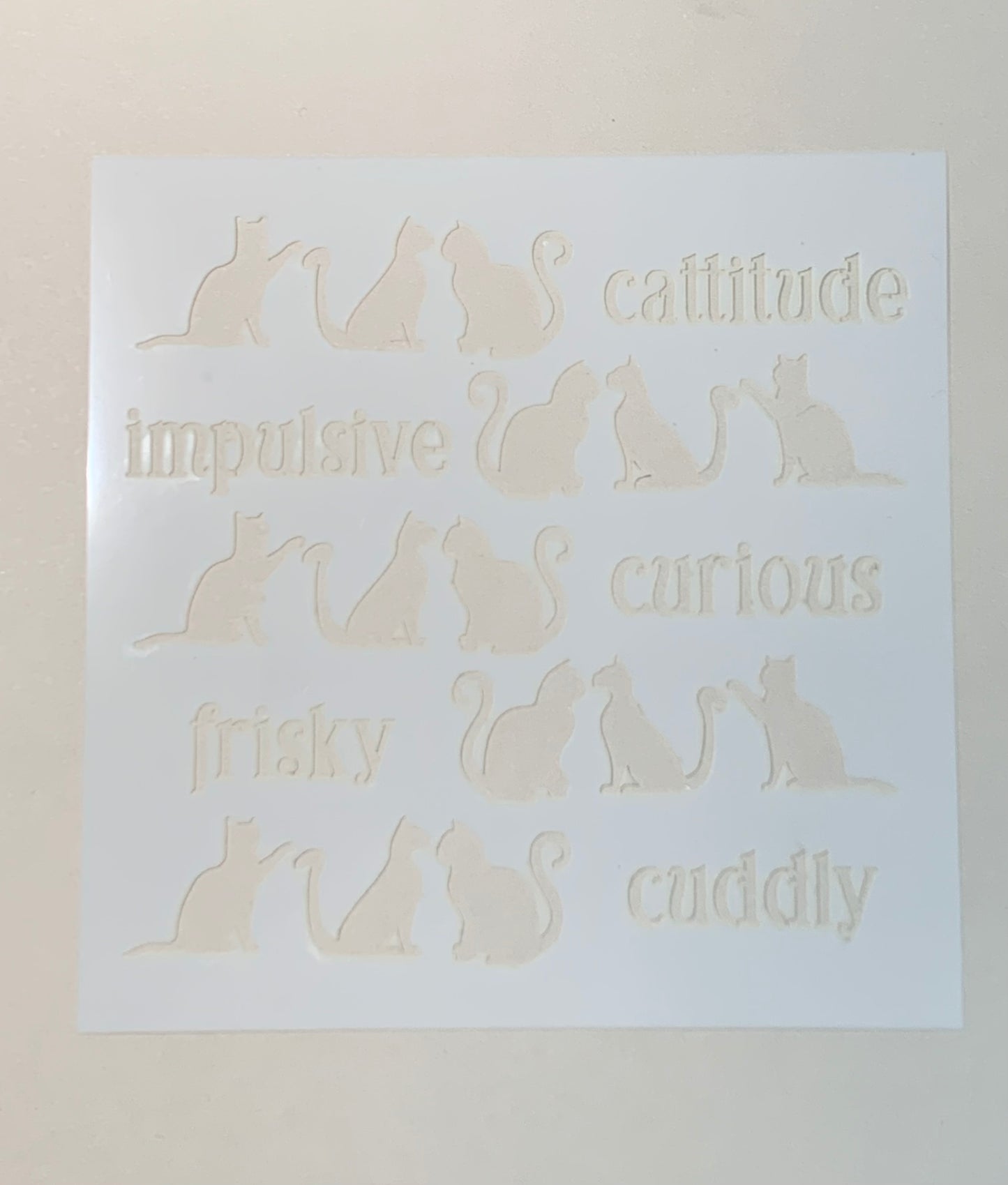 Cat silhouettes custom stencil