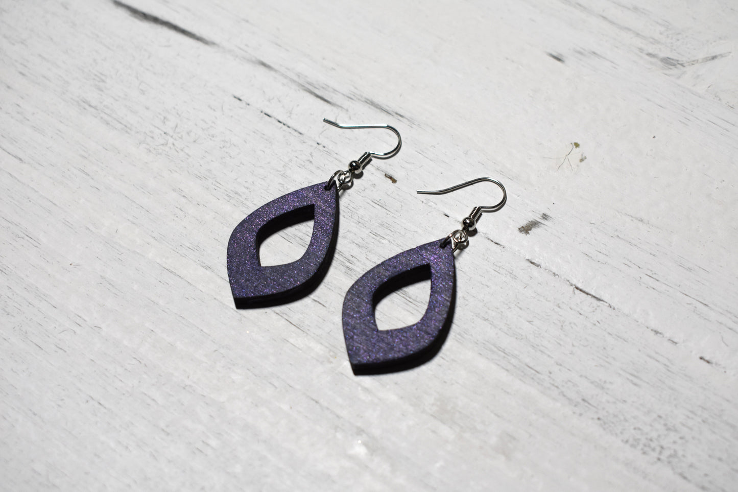 Earrings - Periwinkle drop birch - Creative Designs By Kari