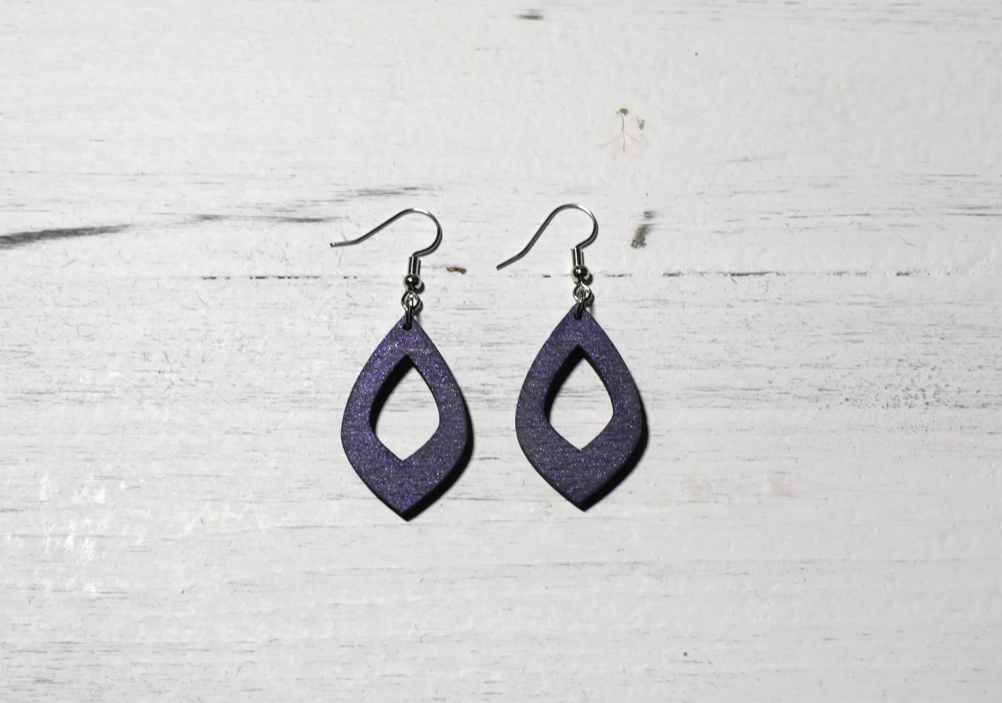 Earrings - Periwinkle drop birch - Creative Designs By Kari