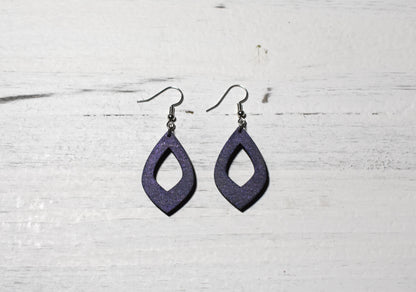 Earrings - Periwinkle drop birch - Creative Designs By Kari