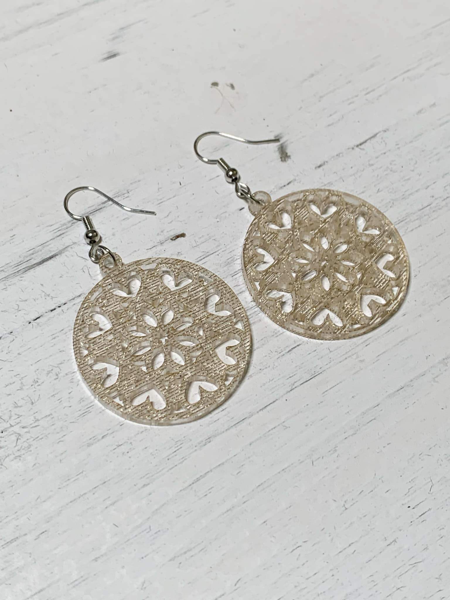 Gold mesh mandala earrings - Creative Designs By Kari