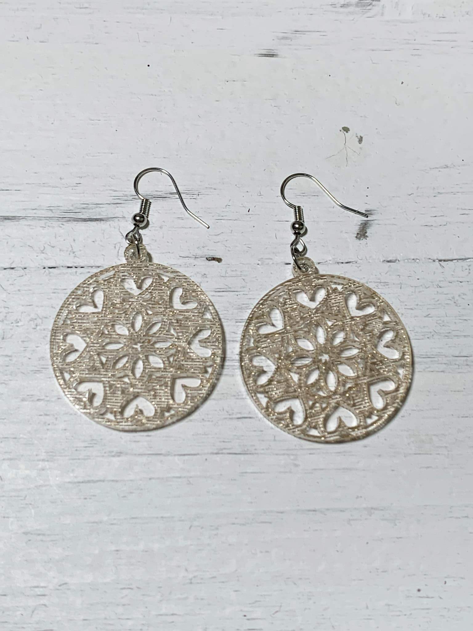 Gold mesh mandala earrings - Creative Designs By Kari