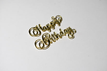 Happy Birthday - (mirrored gold) - Creative Designs By Kari