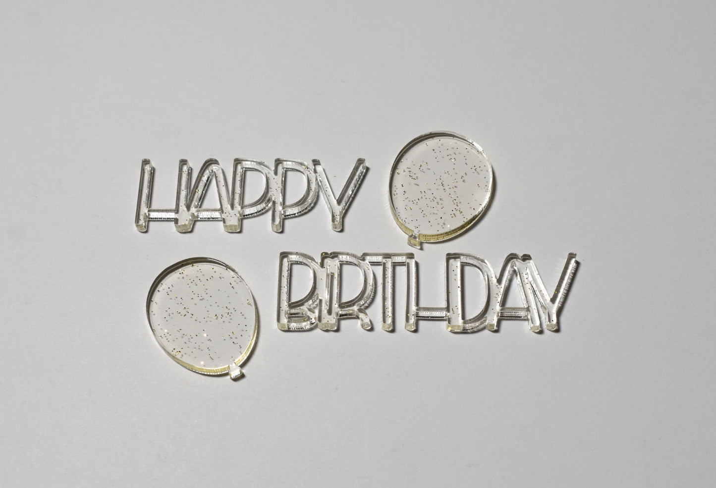 Happy Birthday plus balloons bundle - (fairy dust glitter) - Creative Designs By Kari