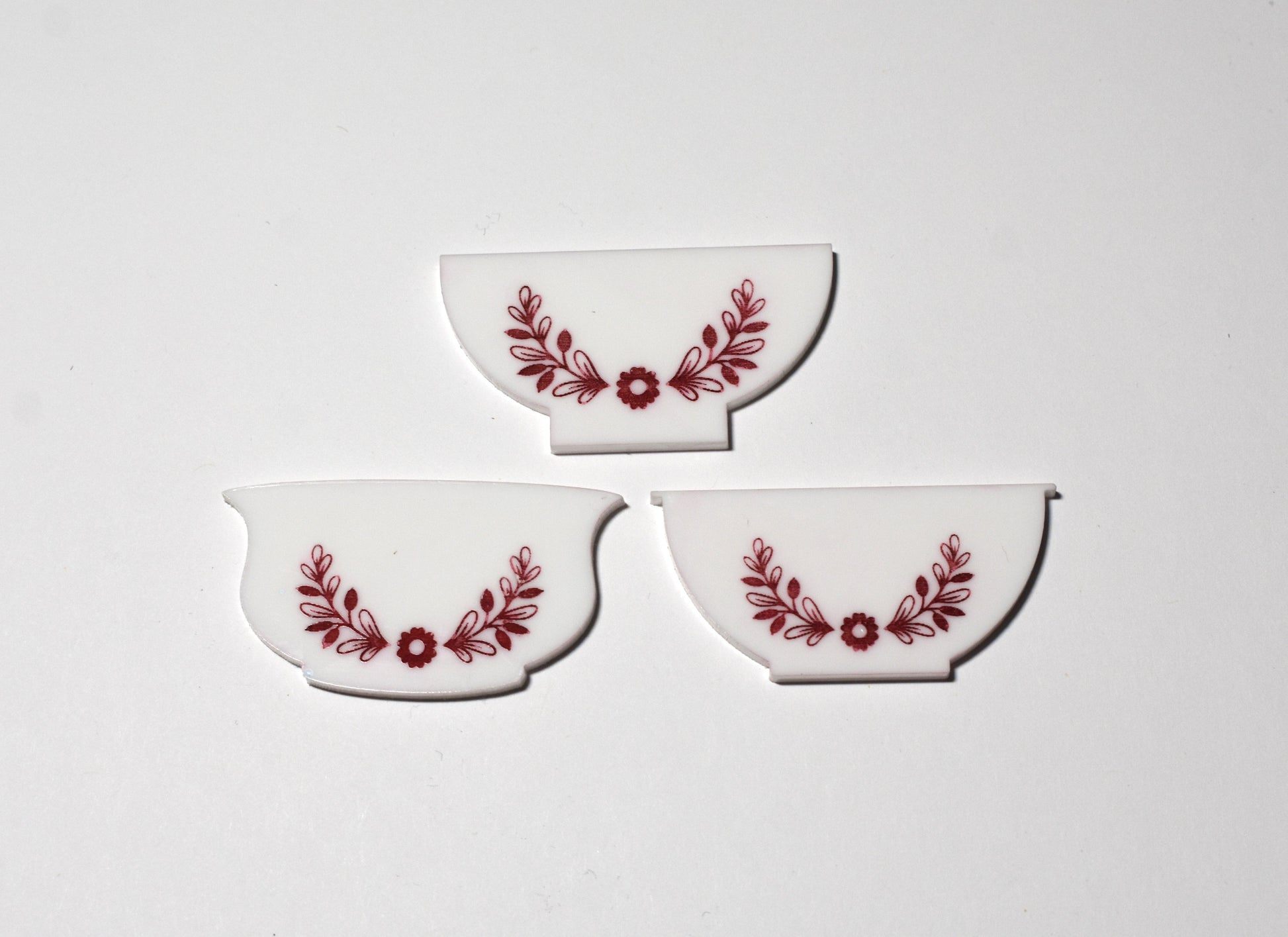 Mixing bowls - acrylic (red) - Creative Designs By Kari