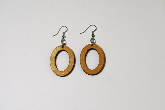 Mustard yellow oval earrings - Creative Designs By Kari
