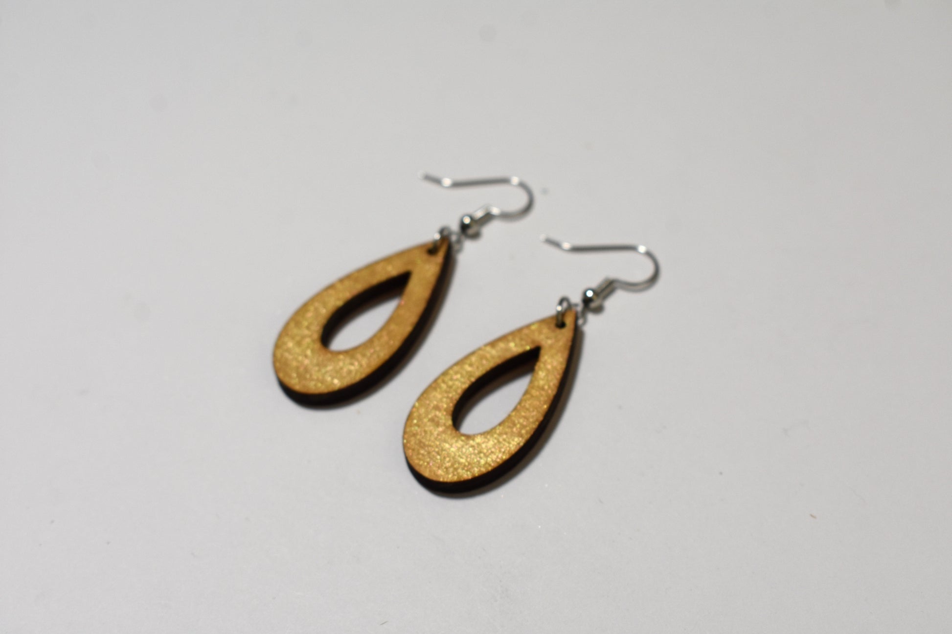 Mustard yellow teardrop earrings - Creative Designs By Kari