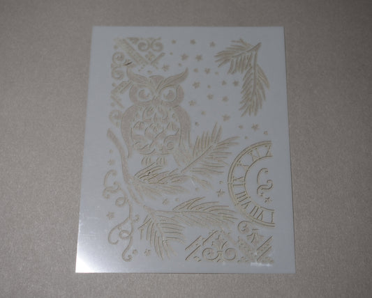 Owl in nature stencil - Creative Designs By Kari