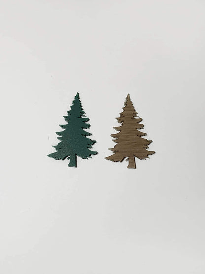 Pine trees - green and wood design - Creative Designs By Kari