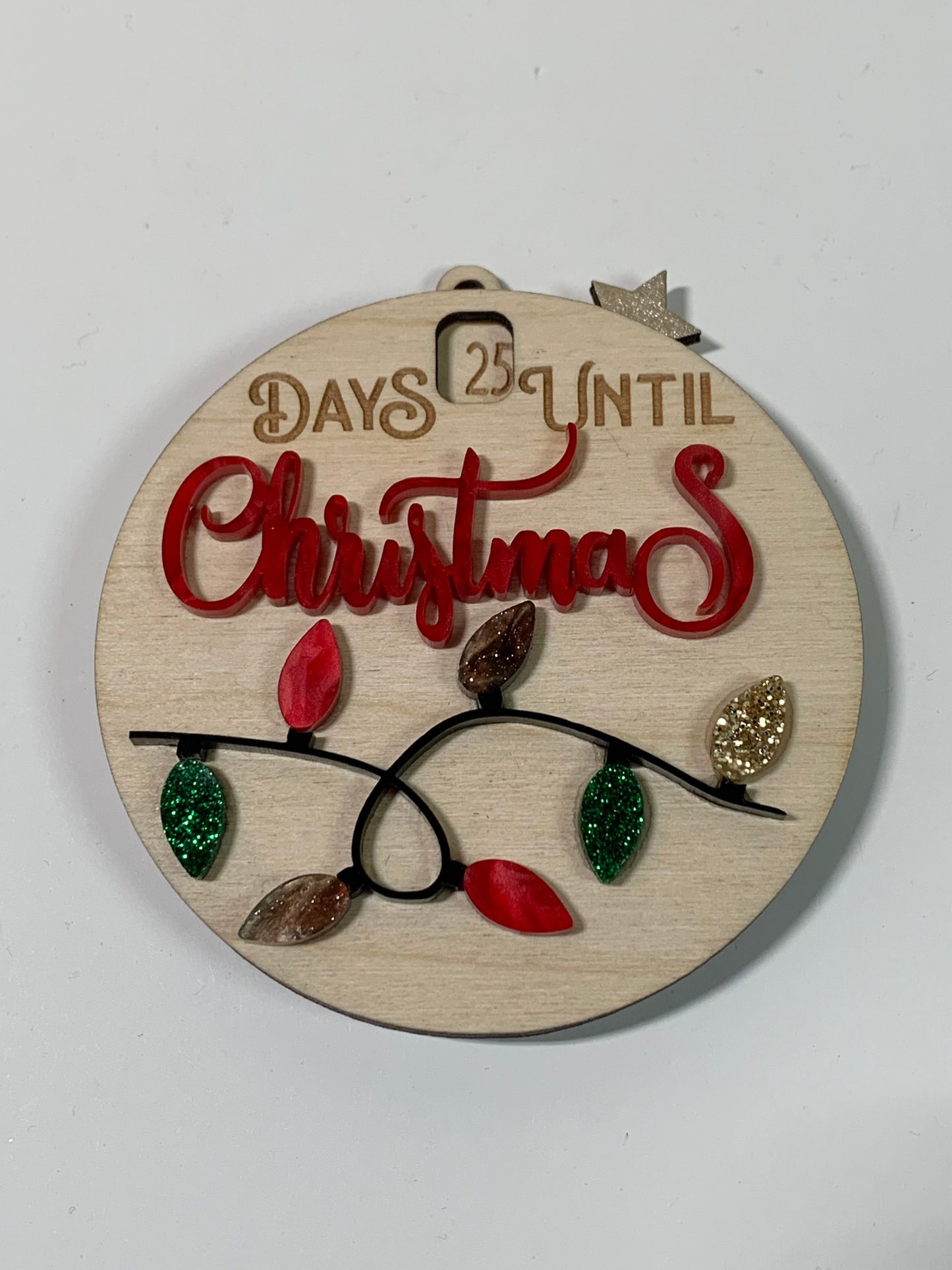 PRE - ORDER Christmas countdown ornament - interactive - Creative Designs By Kari