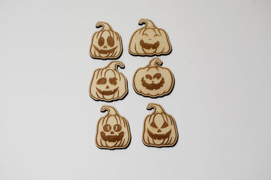 Pumpkin faces - set of 6 - Creative Designs By Kari