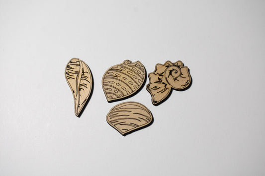 Seashells - line engraved - Creative Designs By Kari