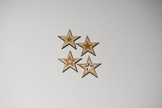 Stars - engraved set of 4 - Creative Designs By Kari