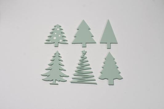 Trees (light green) - set of 6 - Creative Designs By Kari