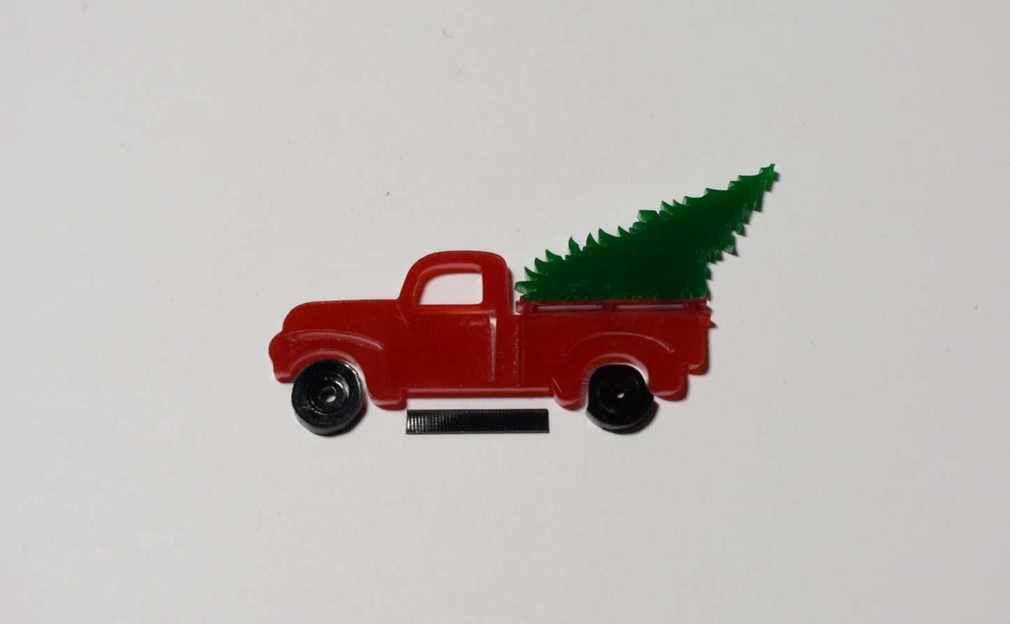 Vintage red truck with christmas tree - Creative Designs By Kari