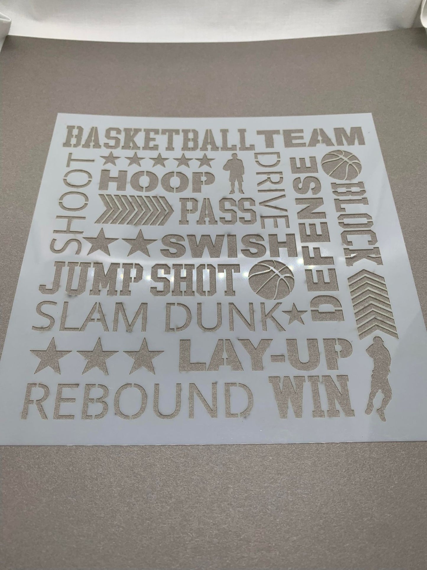 Basketball collage stencil - Creative Designs By Kari