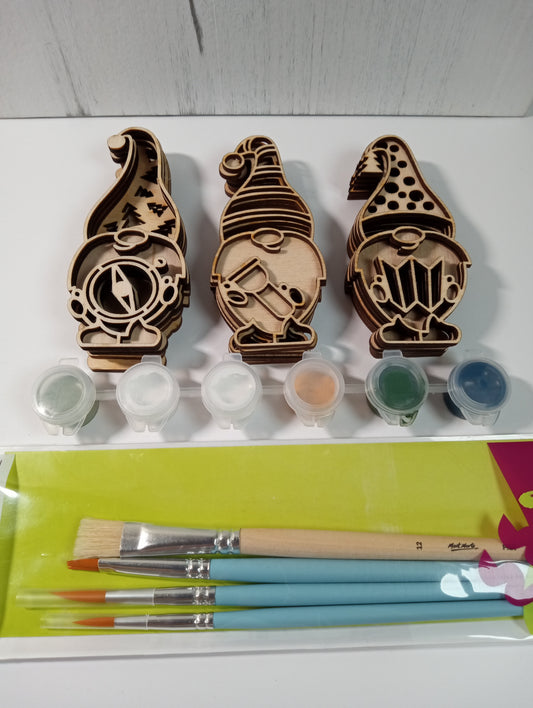 Camping gnomes - DIY 3D paint kit - Creative Designs By Kari