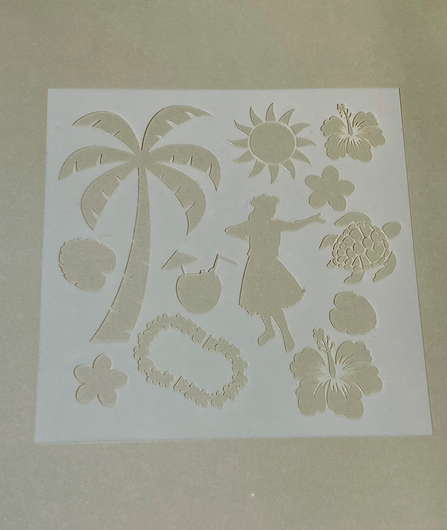 Hawaiian/tropical stencil - Creative Designs By Kari