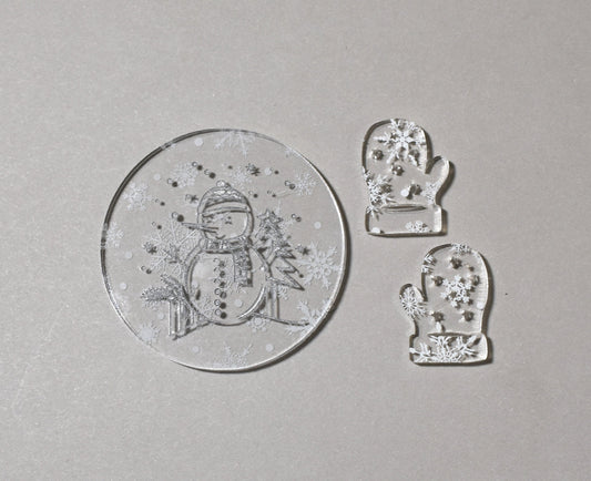 Snowman round and mittens - Creative Designs By Kari