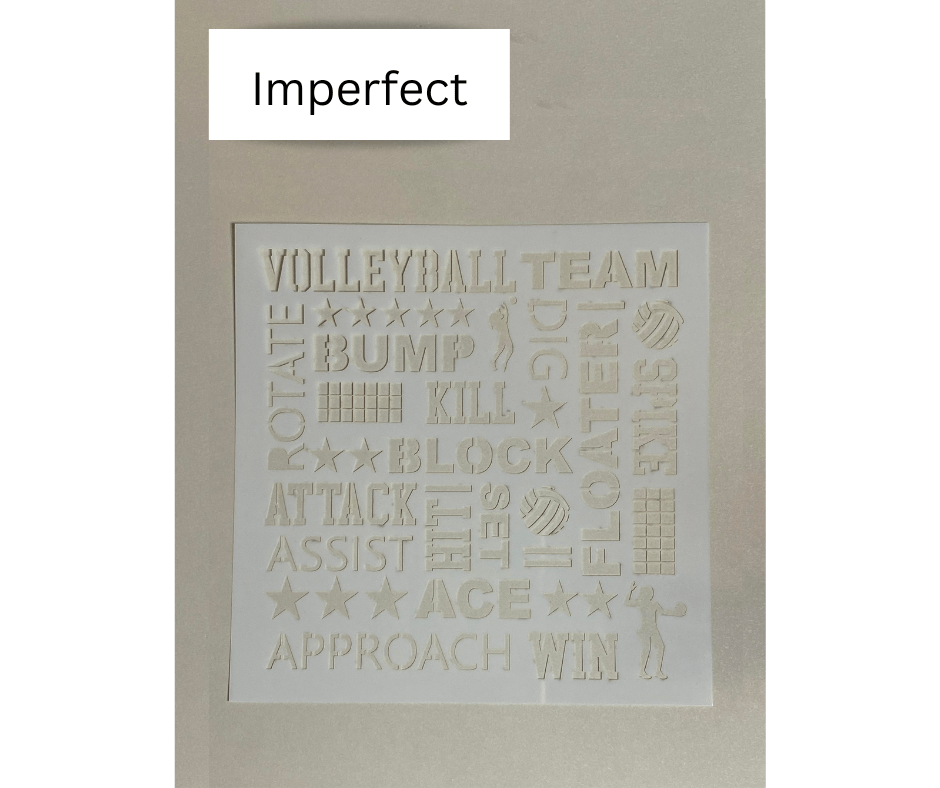 Volleyball stencil - imperfect - Creative Designs By Kari